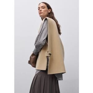 Closed - Camel colored oversized vest - One Size
